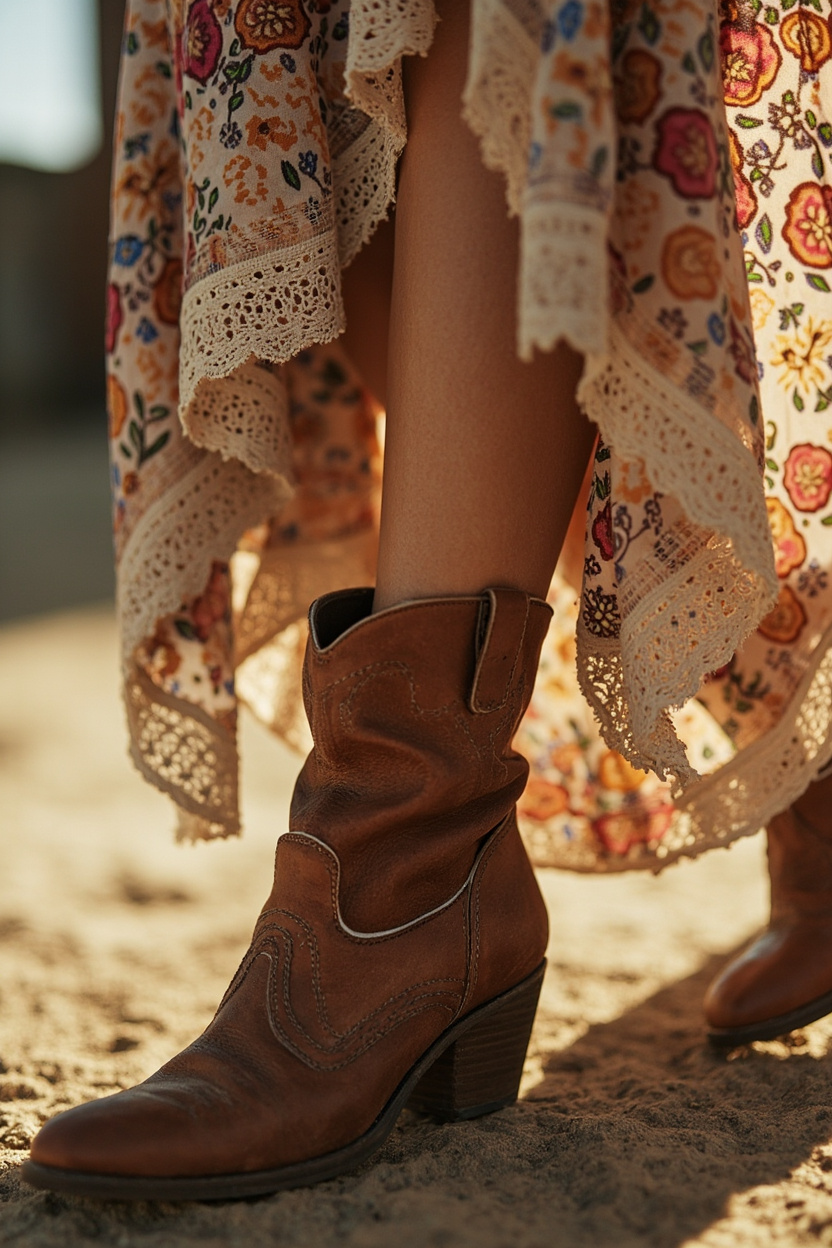 Boho Leather Boots