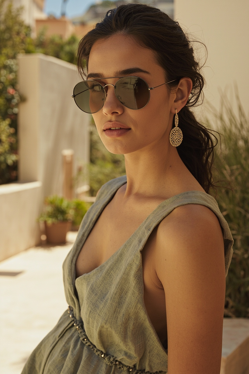 Boho Mandala Earrings with Linen Dresses