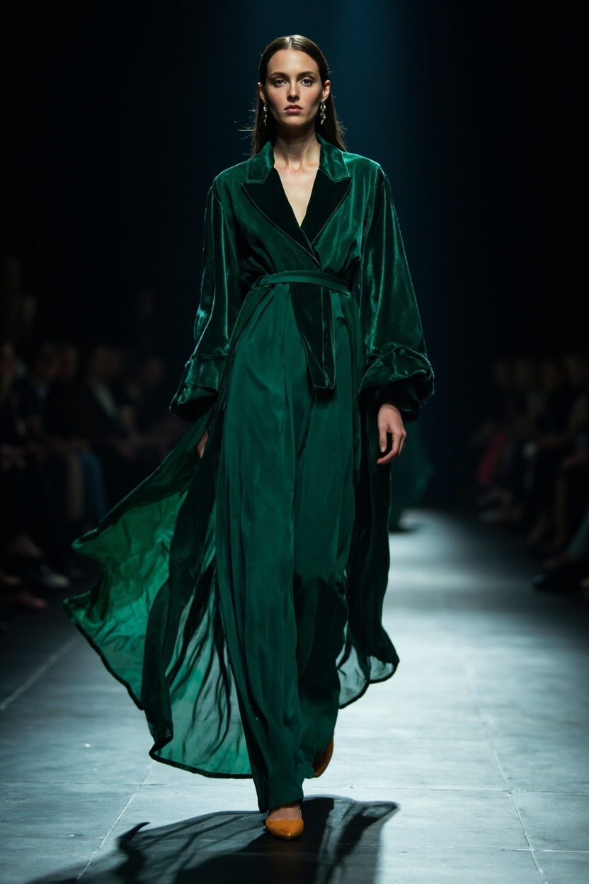 Earth-Toned Velvet and Satin Combos