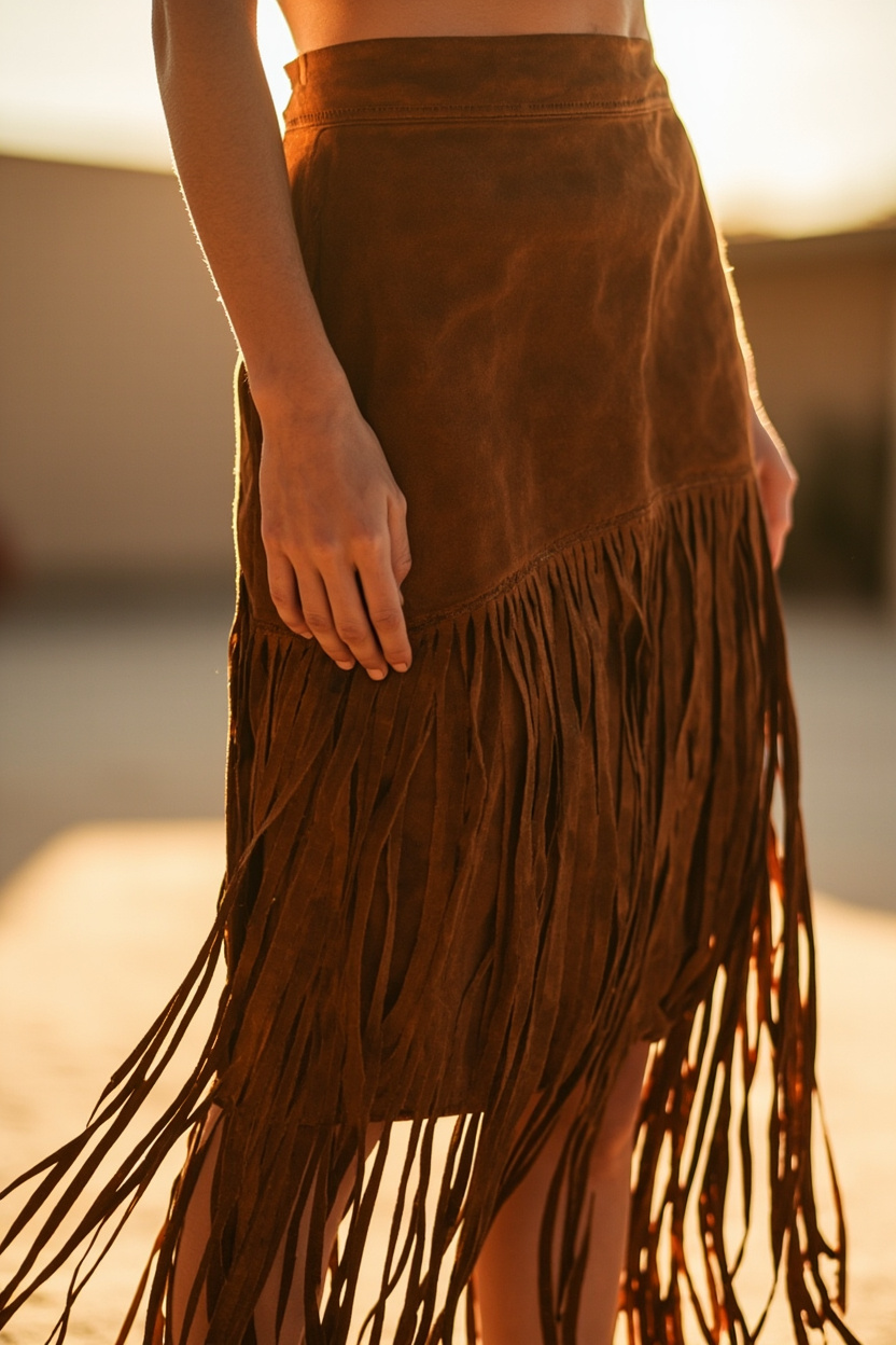 Fringed Suede Maxis