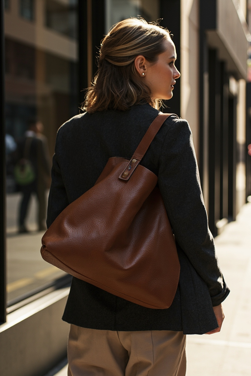 Leather Hobo and Tailored Blazer