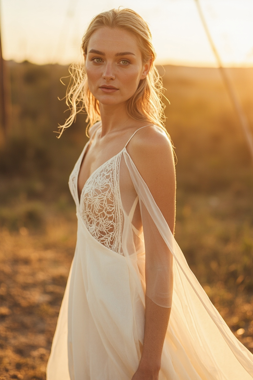 Minimal Boho Bridal Dress Option