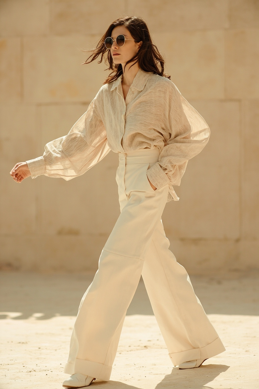 Monochrome Beige Cotton Set