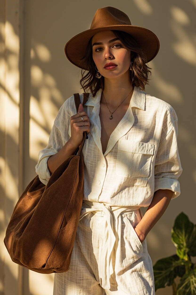 Oversized Hobo and Linen Set