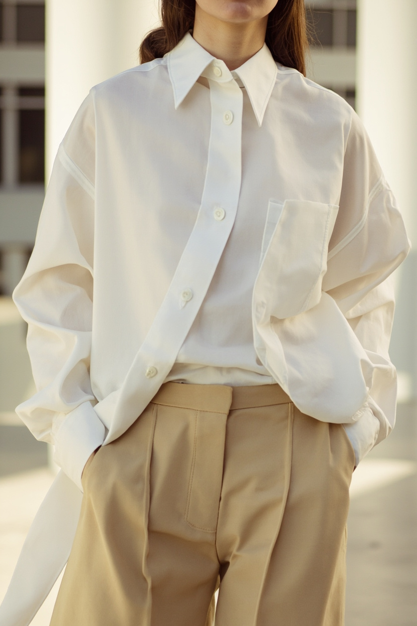 Oversized Shirt + Tailored Shorts