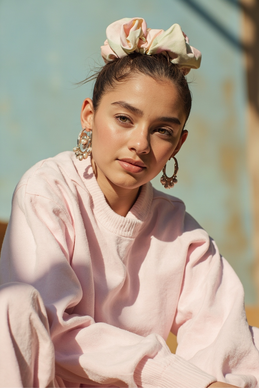 Pastel Tracksuit with Scrunchie