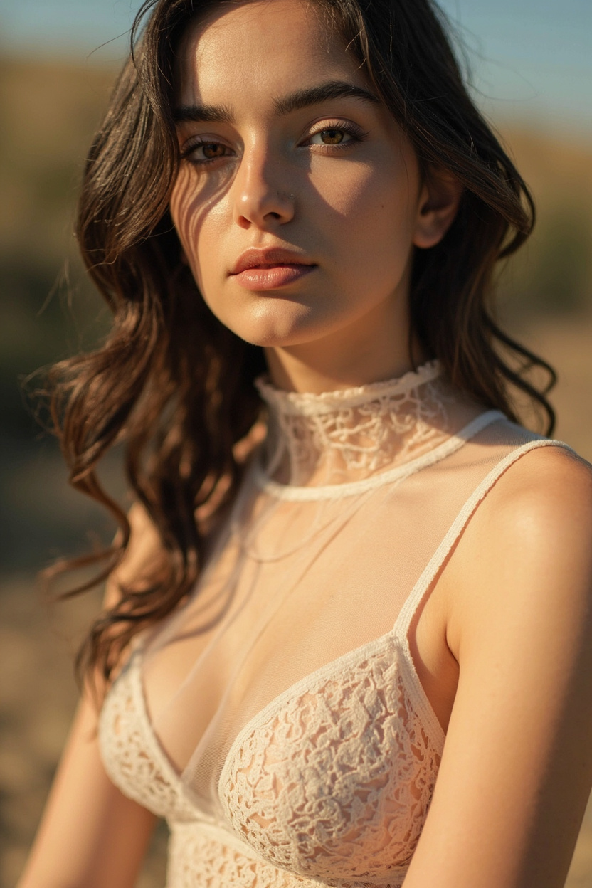 Sheer Layered Tops with Bralette