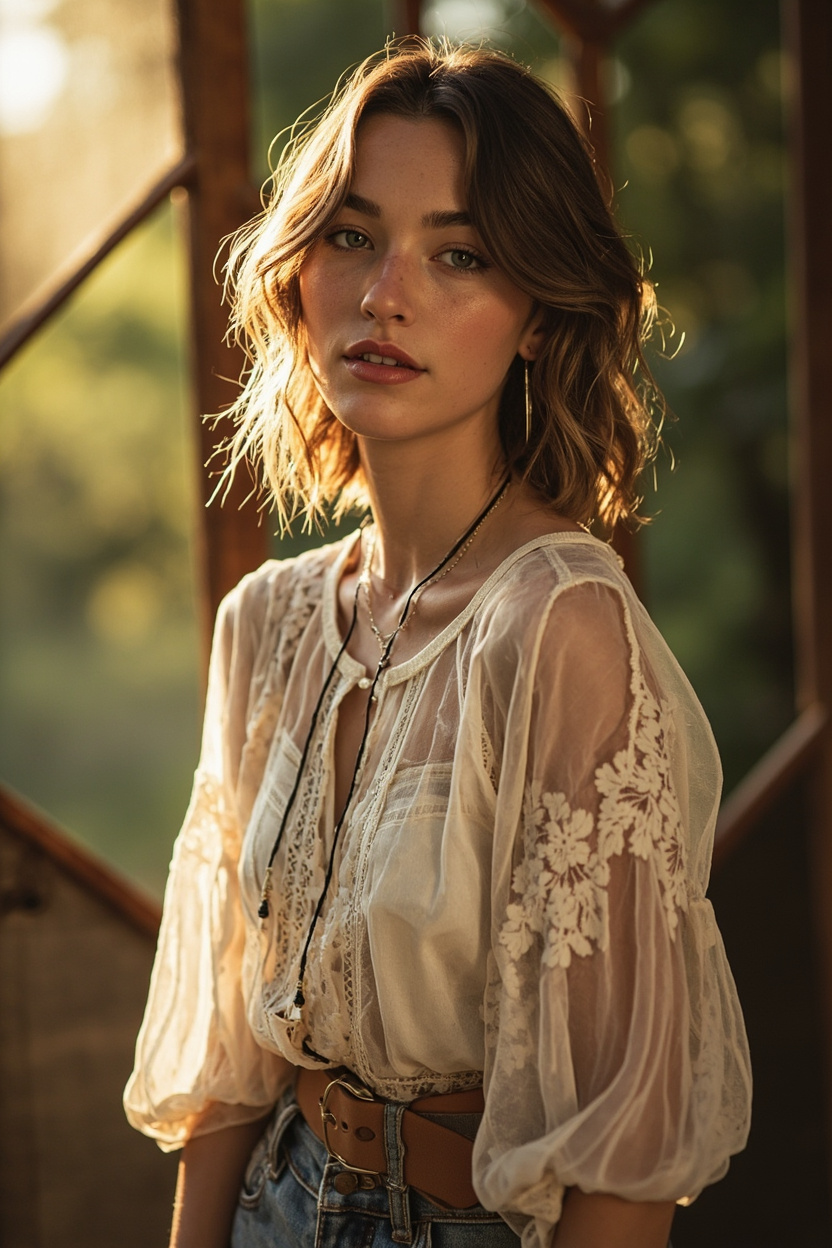 Sheer Peasant Blouses