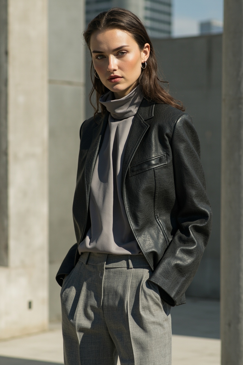 Steel Leather Contrast