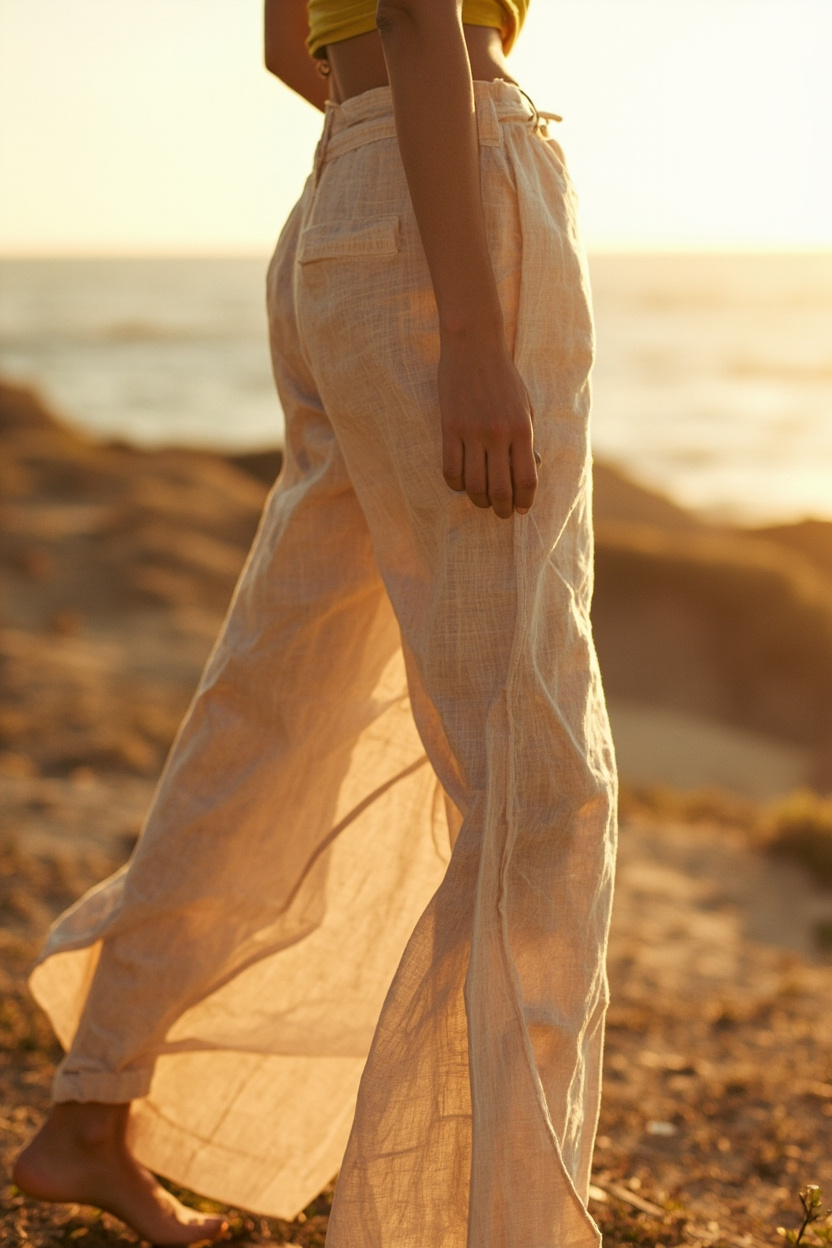 Wide-Leg Linen Pants + Crop Top